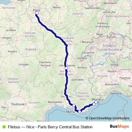 Flixbus bus Line Map