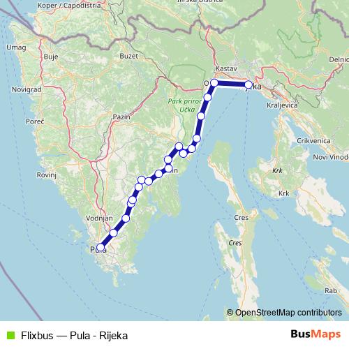 Flixbus bus Line Map