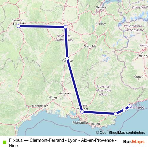 Flixbus bus Line Map