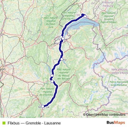 Flixbus bus Line Map