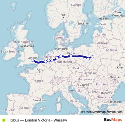 Flixbus bus Line Map