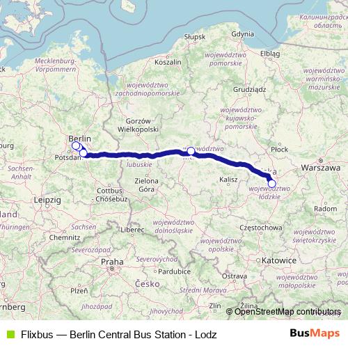 Flixbus bus Line Map