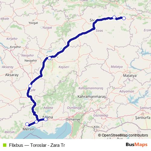 Flixbus bus Line Map