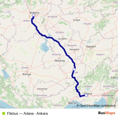 Flixbus bus Line Map