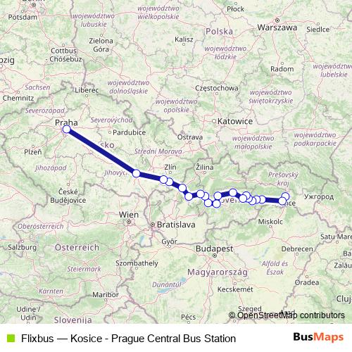 Flixbus bus Line Map