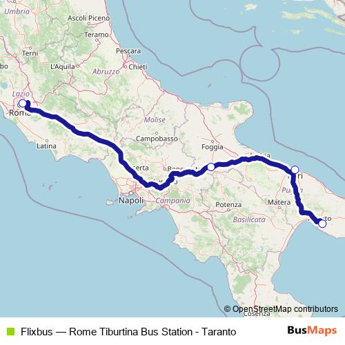 Flixbus bus Line Map