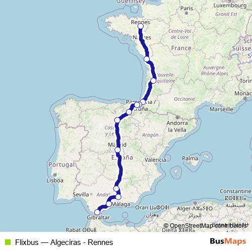 Flixbus bus Line Map