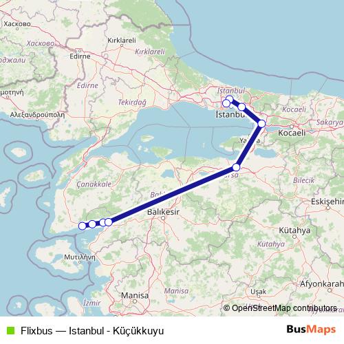 Flixbus bus Line Map