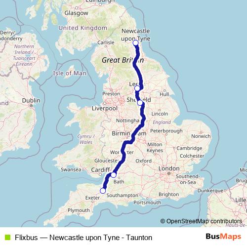 Flixbus bus Line Map