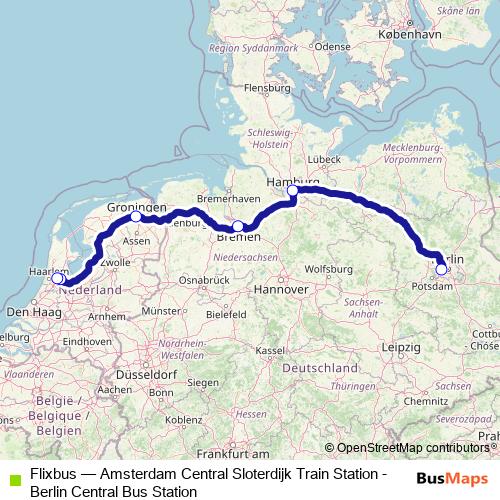 Flixbus bus Line Map