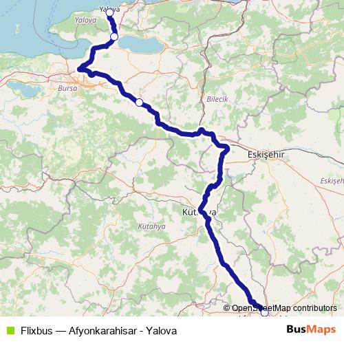 Flixbus bus Line Map