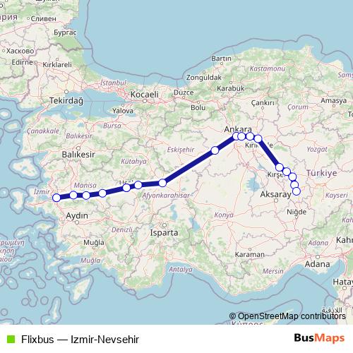 Flixbus bus Line Map