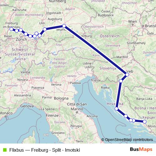 Flixbus bus Line Map