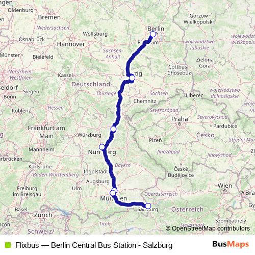 Flixbus bus Line Map