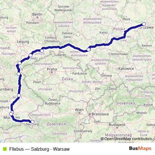 Flixbus bus Line Map