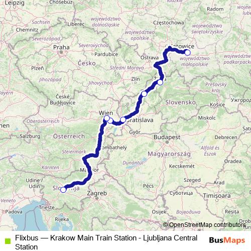 Flixbus bus Line Map