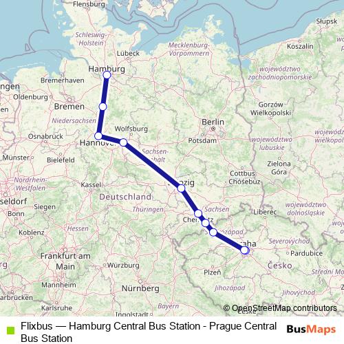 Flixbus bus Line Map