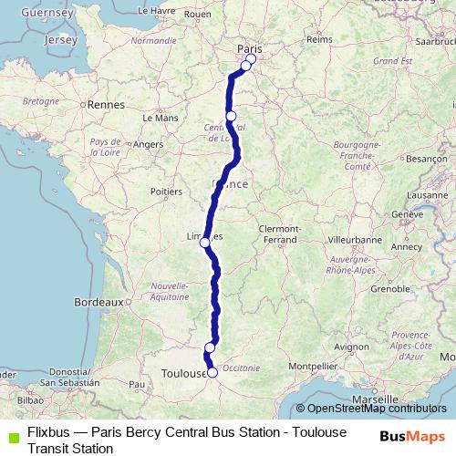 Flixbus bus Line Map