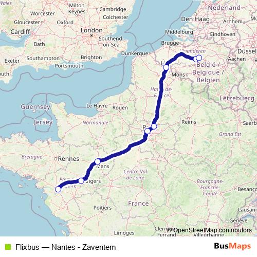 Flixbus bus Line Map