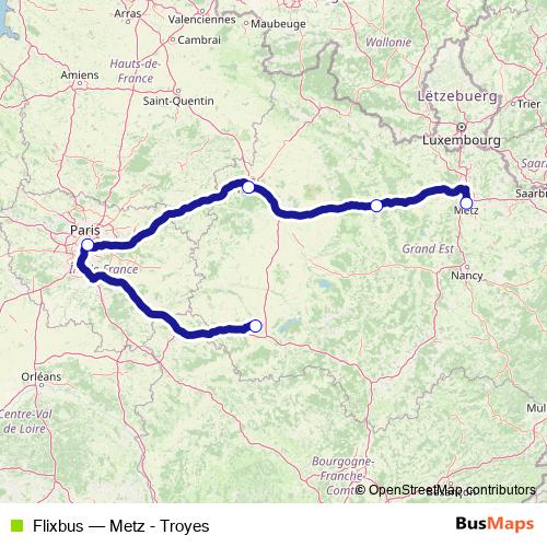 Flixbus bus Line Map