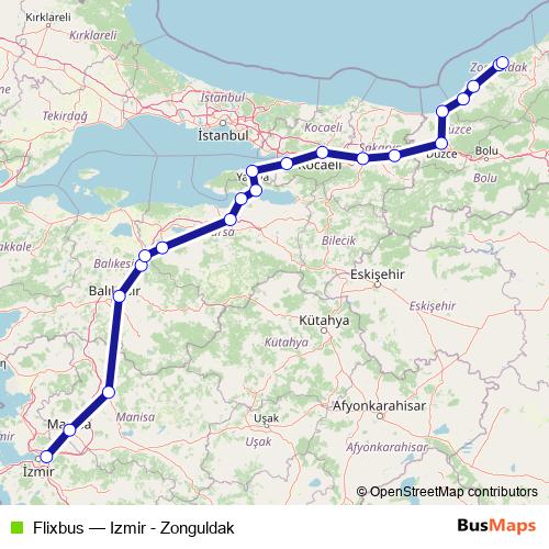 Flixbus bus Line Map