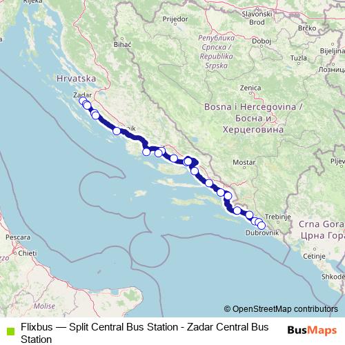 Flixbus bus Line Map