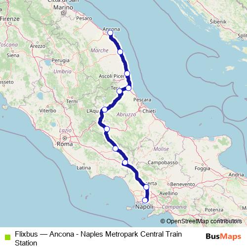 Flixbus bus Line Map