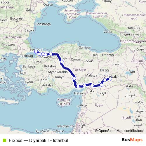Flixbus bus Line Map