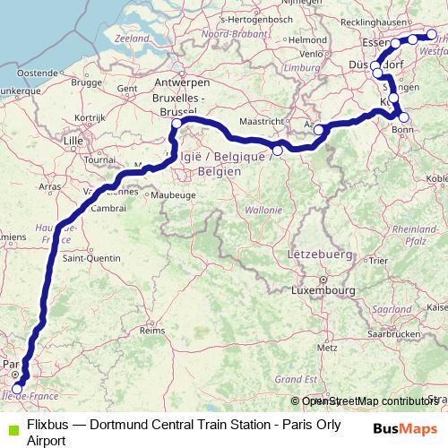 Flixbus bus Line Map