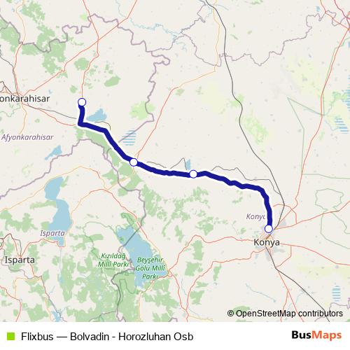 Flixbus bus Line Map