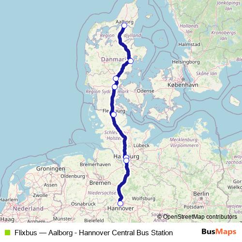 Flixbus bus Line Map