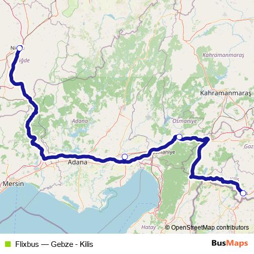 Flixbus bus Line Map