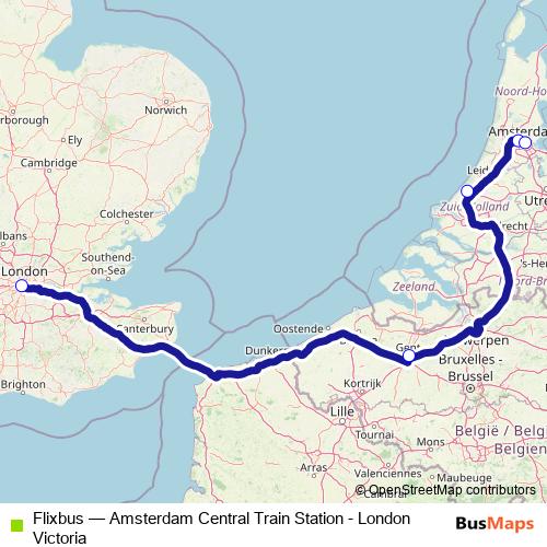Flixbus bus Line Map