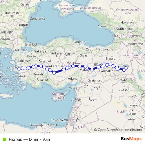 Flixbus bus Line Map