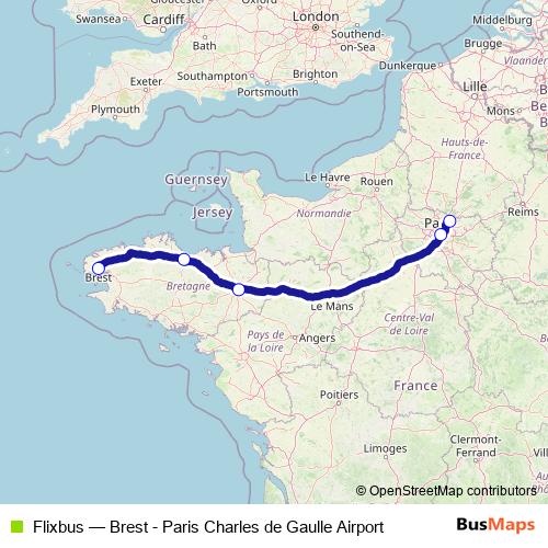 Flixbus bus Line Map