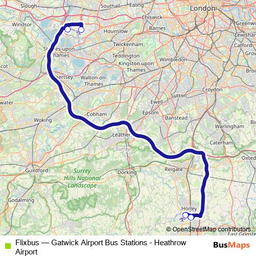 Flixbus bus Line Map