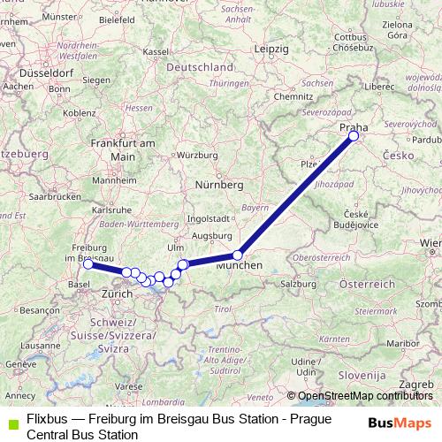 Flixbus bus Line Map