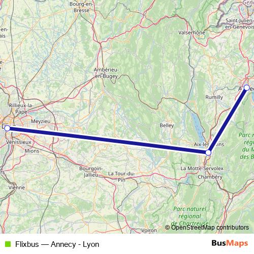 Flixbus bus Line Map