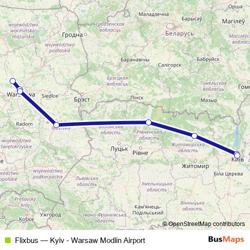 Flixbus bus Line Map
