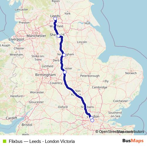 Flixbus bus Line Map