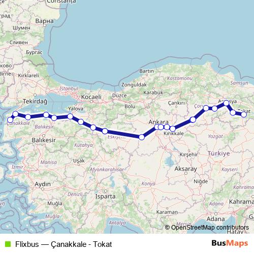 Flixbus bus Line Map