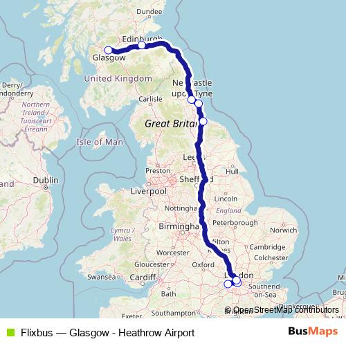 Flixbus bus Line Map
