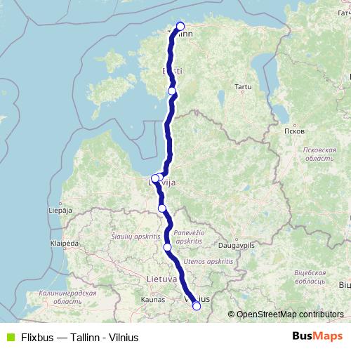 Flixbus bus Line Map