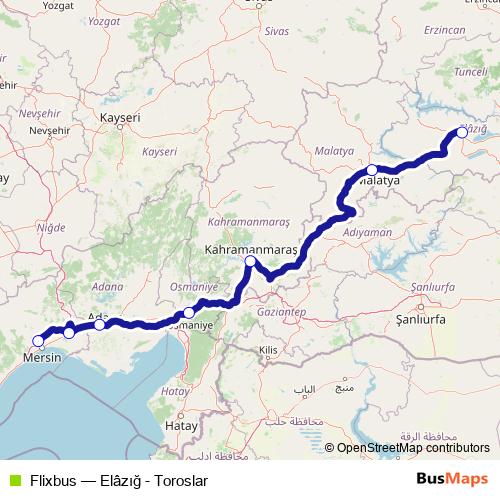 Flixbus bus Line Map
