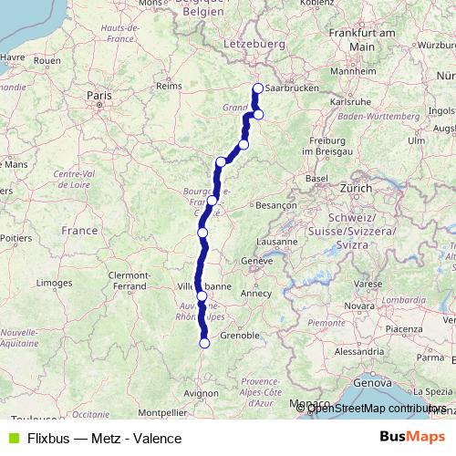 Flixbus bus Line Map