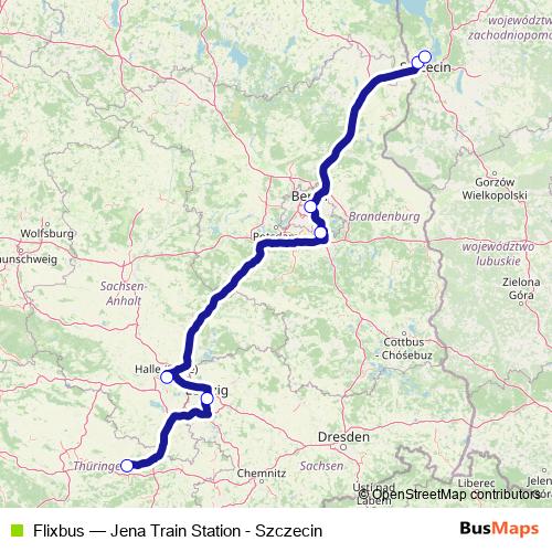 Flixbus bus Line Map