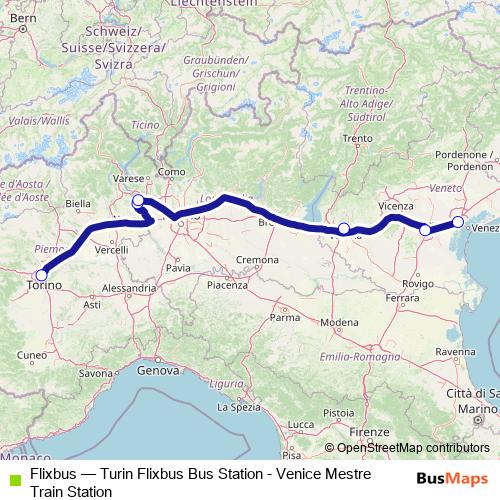 Flixbus bus Line Map