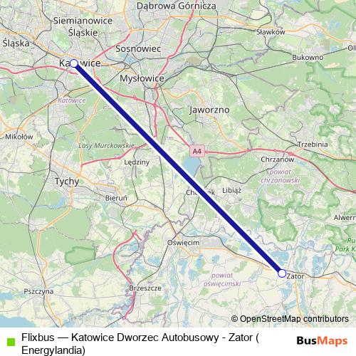 Flixbus bus Line Map