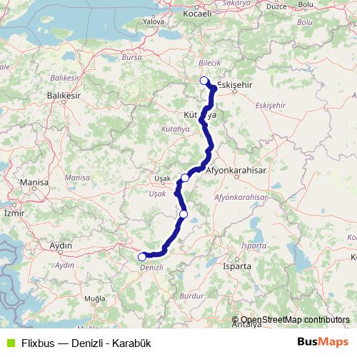 Flixbus bus Line Map