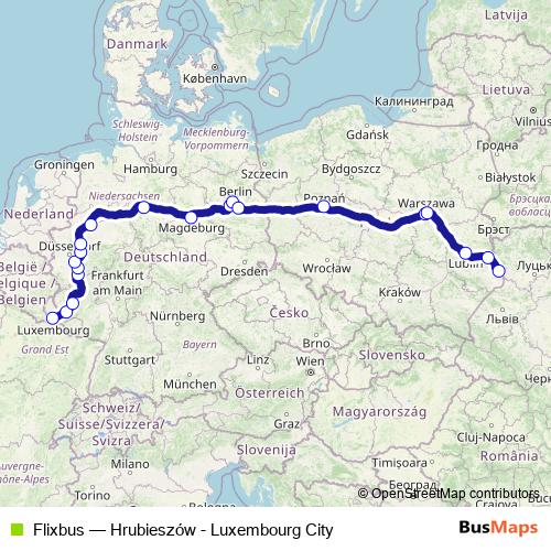 Flixbus bus Line Map